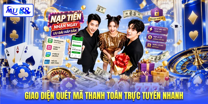 Giao diện quét mã thanh toán trực tuyến nhanh